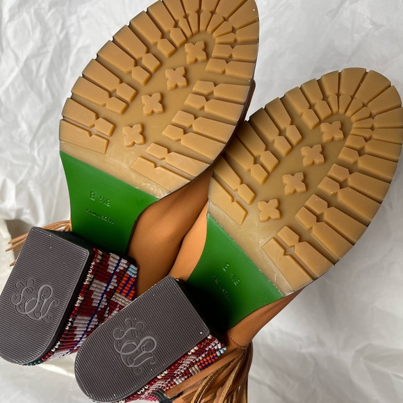 NWOT Donald J. Pliner OMARA Donald & Lisa Signature Beaded Block Heels Size 8.5 - Picture 15 of 17